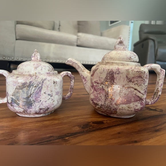 Vintage tea kettle and  holder - Picture 1 of 5